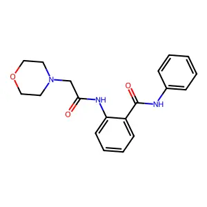 4-Morpholineacetamide, N-(2-((phenylamino)carbonyl)phenyl)- structure