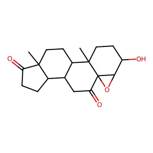 3-Hydroxy-4,5-epoxyandrostane-6,17-dione structure
