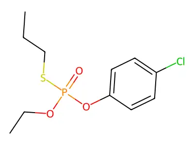 Phosphorothioic acid, O-(4-chlorophenyl) O-ethyl S-propyl ester structure