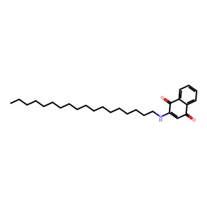 2-Octadecylamino-1,4-naphthoquinone structure