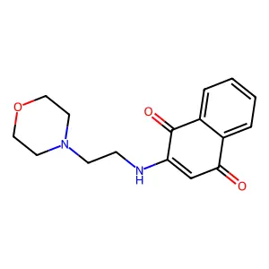2-(2-Morpholin-4-ylethylamino)naphthalene-1,4-dione structure