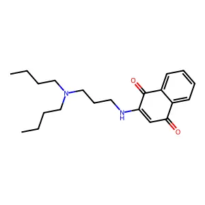 2-[3-(Dibutylamino)propylamino]naphthalene-1,4-dione structure