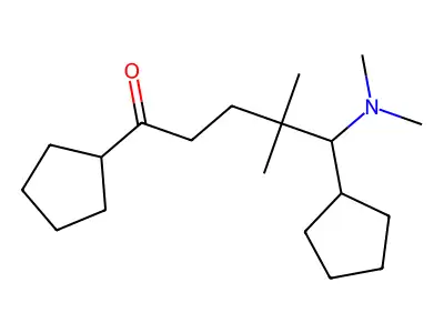 1,5-Dicyclopentyl-5-(dimethylamino)-4,4-dimethylpentan-1-one structure