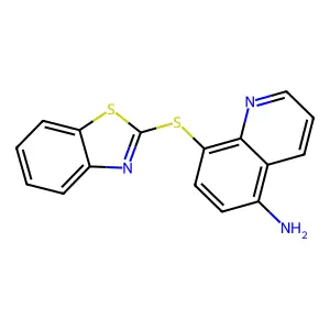 8-Benzothiazol-2-ylthio-5-quinolylamine structure