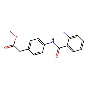 Methyl (4-{[(2-iodophenyl)carbonyl]amino}phenyl)acetate structure