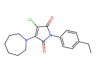 3-(Azepan-1-yl)-4-chloro-1-(4-ethylphenyl)pyrrole-2,5-dione structure