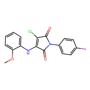 3-Chloro-1-(4-iodophenyl)-4-(2-methoxyanilino)pyrrole-2,5-dione structure