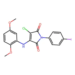 3-Chloro-4-(2,5-dimethoxyanilino)-1-(4-iodophenyl)pyrrole-2,5-dione structure