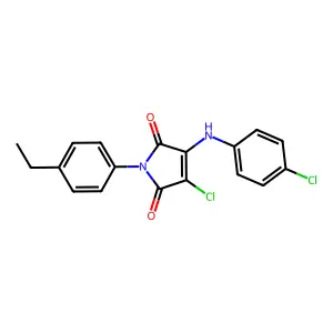 3-Chloro-4-(4-chloroanilino)-1-(4-ethylphenyl)pyrrole-2,5-dione structure