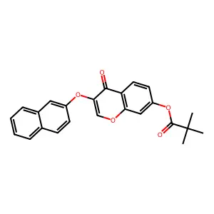 3-(2-naphthyloxy)-4-oxo-4H-chromen-7-yl pivalate structure