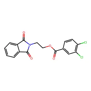 2-(1,3-dioxo-1,3-dihydro-2H-isoindol-2-yl)ethyl 3,4-dichlorobenzoate structure