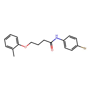 N-(4-bromophenyl)-4-(2-methylphenoxy)butanamide structure