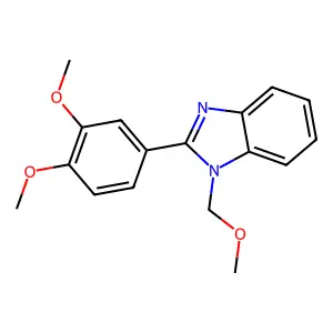 2-(3,4-Dimethoxyphenyl)-1-(methoxymethyl)benzimidazole structure