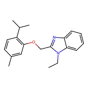 1-Ethyl-2-[(5-methyl-2-propan-2-ylphenoxy)methyl]benzimidazole structure