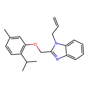 1-allyl-2-[(2-isopropyl-5-methylphenoxy)methyl]-1H-benzimidazole structure