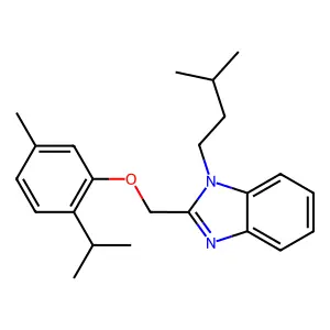 1-(3-Methylbutyl)-2-[(5-methyl-2-propan-2-ylphenoxy)methyl]benzimidazole structure