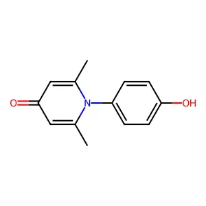 1-(4-hydroxyphenyl)-2,6-dimethylpyridin-4(1H)-one structure