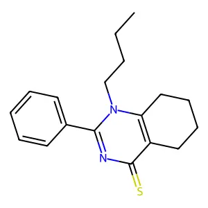 1-butyl-2-phenyl-5,6,7,8-tetrahydro-4(1H)-quinazolinethione structure