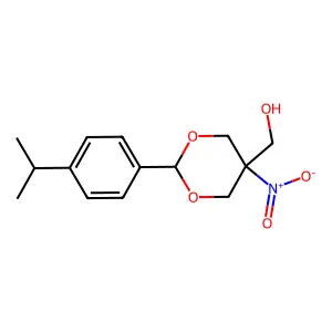 [5-Nitro-2-(4-isopropylphenyl)-1,3-dioxan-5-yl]methanol structure