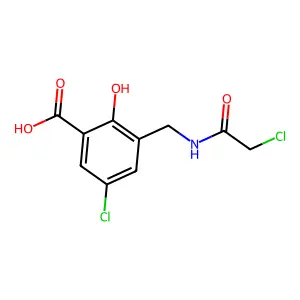 5-Chloro-3-{[(chloroacetyl)amino]methyl}-2-hydroxybenzoic acid structure
