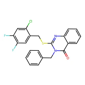 3-Benzyl-2-[(2-chloro-4,5-difluorophenyl)methylsulfanyl]quinazolin-4-one structure