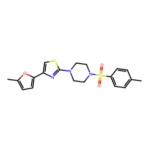 4-(5-Methylfuran-2-yl)-2-[4-(4-methylphenyl)sulfonylpiperazin-1-yl]-1,3-thiazole structure