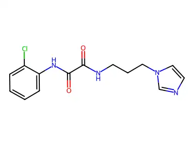 N'-(2-chlorophenyl)-N-(3-imidazol-1-ylpropyl)oxamide structure