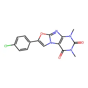 Oxazolo[2,3-f]purine-2,4(1H,3H)-dione, 7-(4-chlorophenyl)-1,3-dimethyl- structure