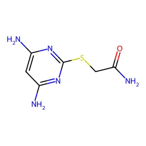 2-(4,6-Diaminopyrimidin-2-yl)sulfanylacetamide structure