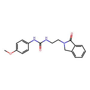 1-(4-methoxyphenyl)-3-[2-(3-oxo-1H-isoindol-2-yl)ethyl]urea structure
