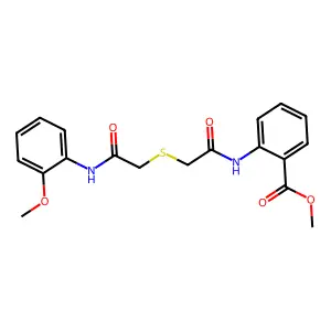 Methyl 2-[({[2-(2-methoxyanilino)-2-oxoethyl]sulfanyl}acetyl)amino]benzoate structure