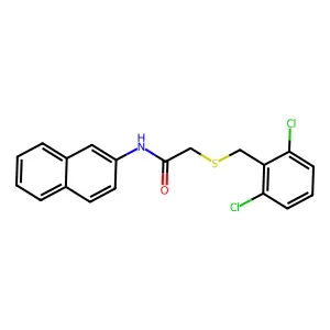 2-[(2,6-dichlorophenyl)methylsulfanyl]-N-naphthalen-2-ylacetamide structure
