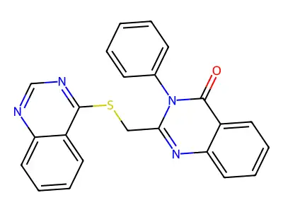 3-Phenyl-2-(quinazolin-4-ylsulfanylmethyl)quinazolin-4-one structure