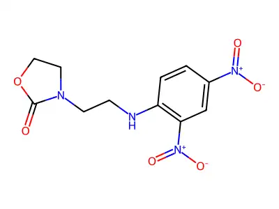 3-{2-[(2,4-Dinitrophenyl)amino]ethyl}-1,3-oxazolidin-2-one structure