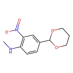 [4-(1,3-Dioxan-2-yl)-2-nitrophenyl]methylamine structure