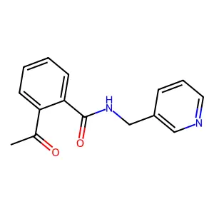 2-acetyl-N-(3-pyridinylmethyl)benzamide structure