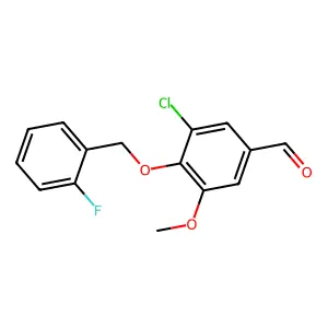 3-Chloro-4-[(2-fluorobenzyl)oxy]-5-methoxybenzaldehyde structure