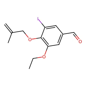 Benzaldehyde, 3-ethoxy-5-iodo-4-(2-methyl-2-propenyl)- structure