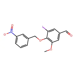 3-Iodo-5-methoxy-4-[(3-nitrobenzyl)oxy]benzaldehyde structure