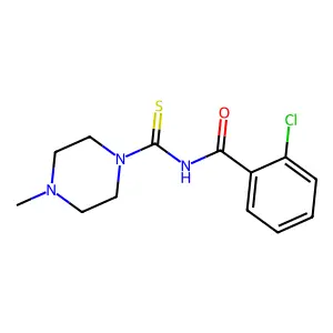 2-Chloro-N-[(4-methyl-1-piperazinyl)carbothioyl]benzamide structure
