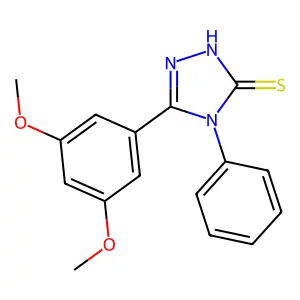 3-(3,5-dimethoxyphenyl)-4-phenyl-1H-1,2,4-triazole-5-thione structure