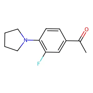1-(3-Fluoro-4-pyrrolidin-1-ylphenyl)ethanone structure