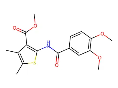 Methyl 2-[(3,4-dimethoxybenzoyl)amino]-4,5-dimethylthiophene-3-carboxylate structure
