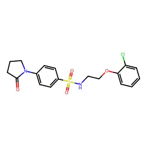 N-[2-(2-chlorophenoxy)ethyl]-4-(2-oxopyrrolidin-1-yl)benzenesulfonamide structure