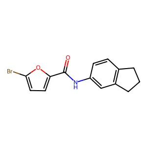 5-bromo-N-(2,3-dihydro-1H-inden-5-yl)-2-furamide structure