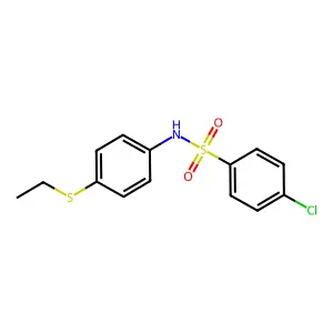 4-chloro-N-(4-ethylsulfanylphenyl)benzenesulfonamide structure