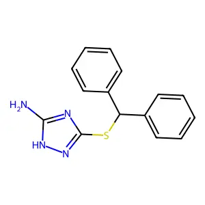 3-(diphenylmethylthio)-1H-1,2,4-triazole-5-ylamine structure