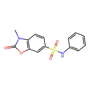 3-Methyl-2-oxo-N-phenyl-2,3-dihydro-1,3-benzoxazole-6-sulfonamide structure