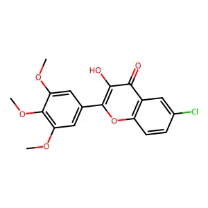4H-1-Benzopyran-4-one, 6-chloro-3-hydroxy-2-(3,4,5-trimethoxyphenyl)- structure