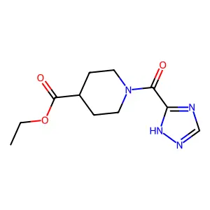 Ethyl 1-(1H-1,2,4-triazol-3-ylcarbonyl)-4-piperidinecarboxylate structure